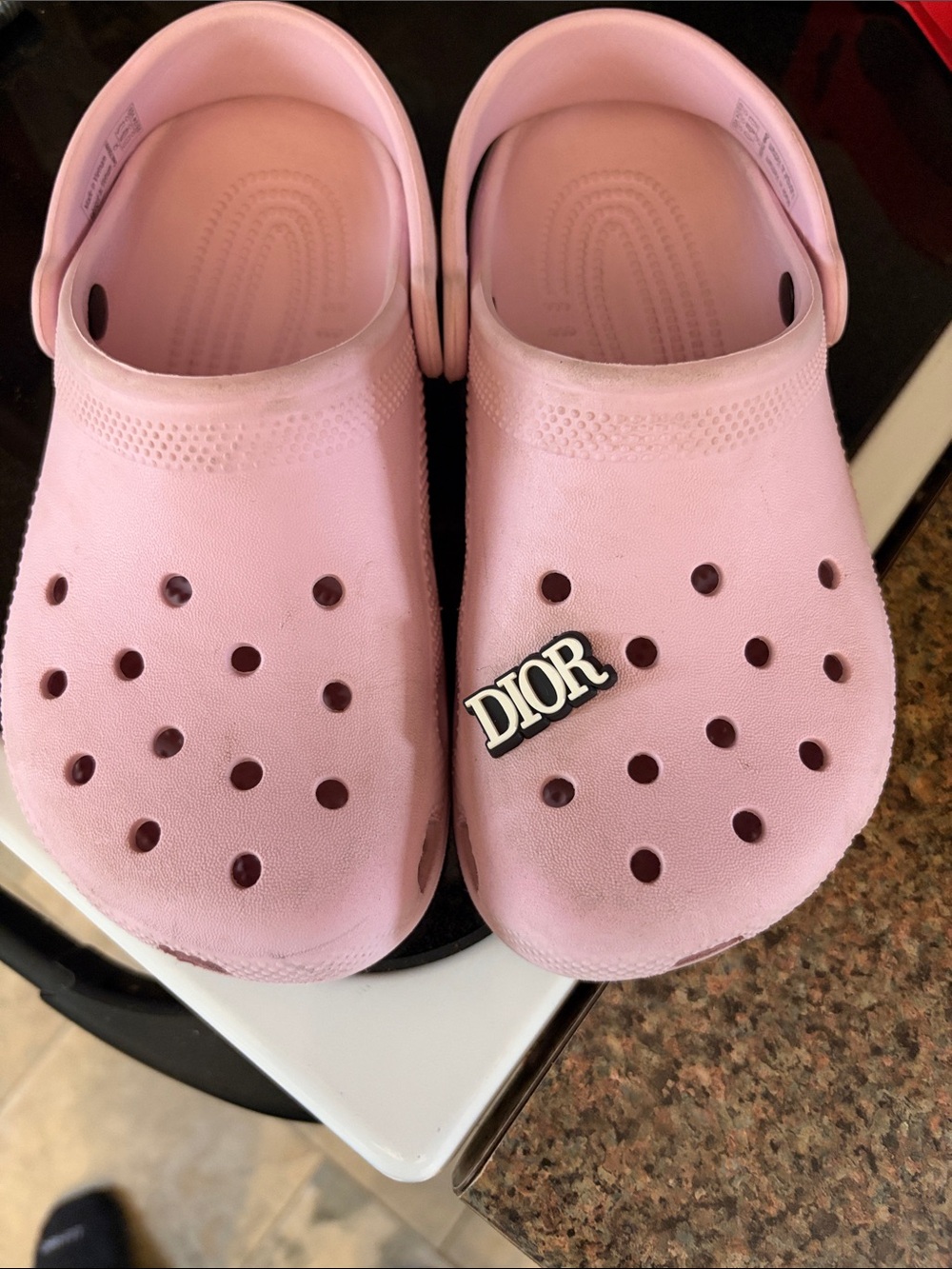 Dior Pink Kids Clog Sandals with DIOR Charm size J2